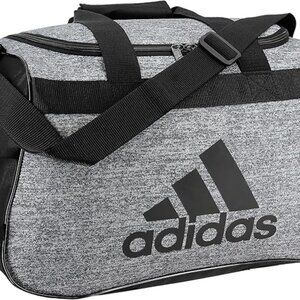 New Adidas Unisex Diablo Small Duffel, Sports Gym Bag Grey/Black